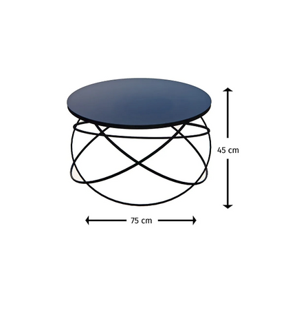 Couchtisch aus Metall und Glas Silber