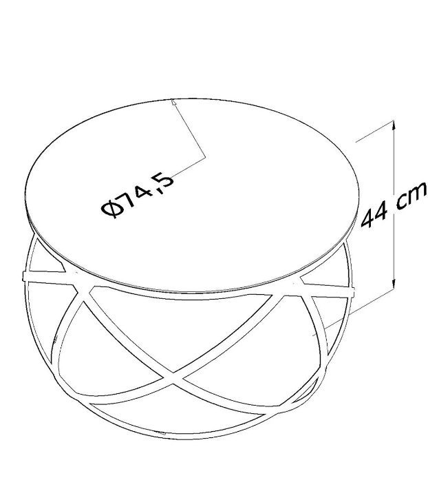 Designer Metalltisch schwarz/gold