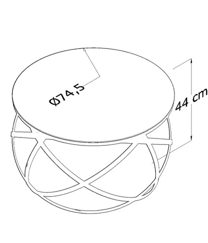 Designer Metalltisch schwarz/gold