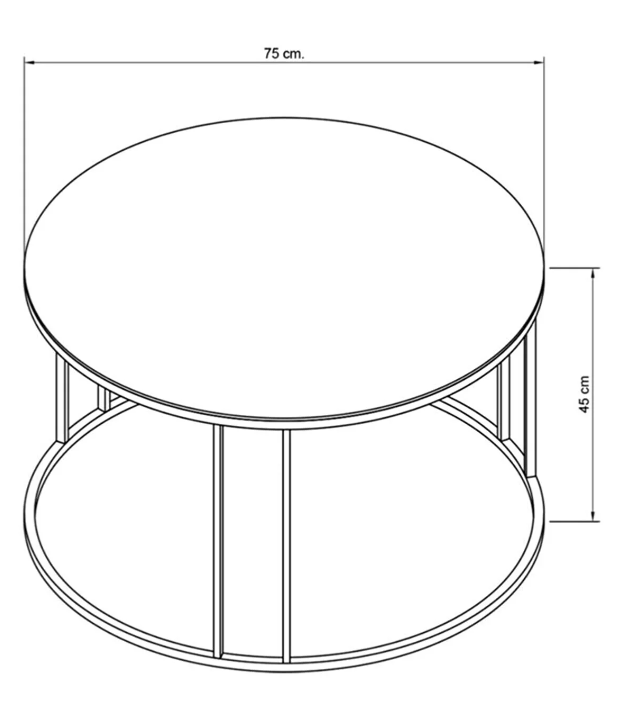 Metall-Couchtisch + 3er Nebentisch Set weiß/gold