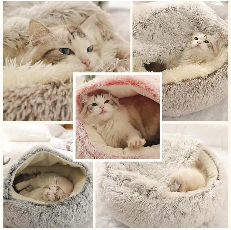 CozyPaws 2-in-1 Katzen- und Kleinhundebett